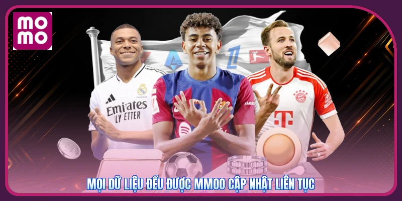 Tỷ Lệ Kèo Nhà Cái MMOO | Cập Nhật 24/7 Chuẩn Từng Giây 4 Mọi dữ liệu đều được MMOO cập nhật liên tục